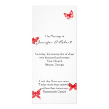 Sueños de la mariposa: Programa rojo del boda Lonas
