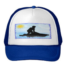 Sueños del esquí del jet gorras