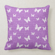 Sueños púrpuras de la mariposa cojines