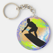 Sueños que practican surf llavero personalizado