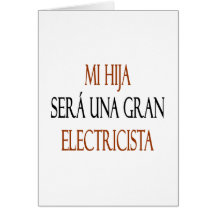 Sueros Una Gran Electricista del MI Hija Tarjeta