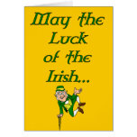 Suerte del día de St Patrick de la tarjeta irlande