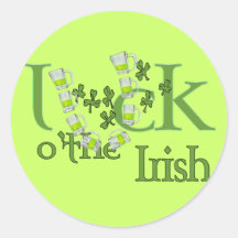 Suerte del diseño irlandés de la suerte del zapato pegatina