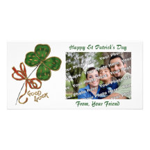 Suerte O la tarjeta de la foto del día del St Patr Tarjeta Personal Con Foto