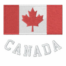 Suéter alineado Sherpa de la bandera de Canadá Sudadera Bordada Con Capucha