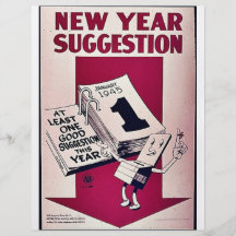 Sugerencia del Año Nuevo Tarjetas Publicitarias
