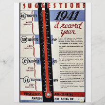 Sugerencias 1941 un año de registro tarjeta publicitaria