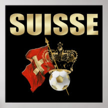 Suisse con los regalos suizos del fútbol del fútbo poster