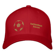 Suiza Nati bordado fútbol aviva el casquillo Gorra Bordada