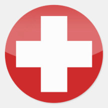 Suiza Pegatinas Redondas