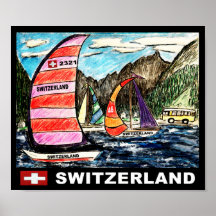 Suizo de la vela poster