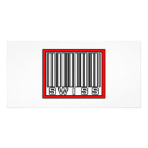 Suizo del código de barras tarjetas fotograficas 