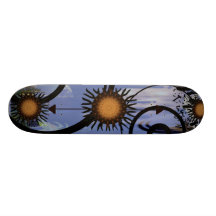 Sun abstracto monopatín personalizado