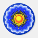 Sun azul iman de nevera