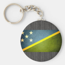 Sun besó la bandera de Solomon Island Llaveros Personalizados