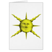 Sun brillante místico tarjetas