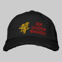 Sun, dragón, guerrero gorras bordados