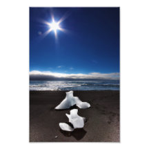 Sun e hielo en Jokulsarlon Cojinete