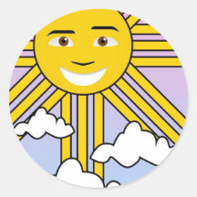 Sun feliz pegatina