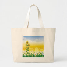 Sun, girasoles, flores blancas bolsa