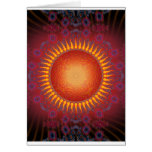 Sun psicodélico: Diseño espiral del fractal Tarjeton