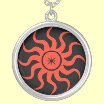 Sun rojo de baile collares