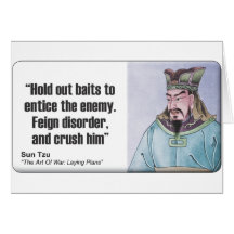 Sun Tzu: Finja el desorden Felicitacion