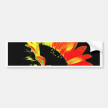 Sunflower Power! Black Auto Sticker