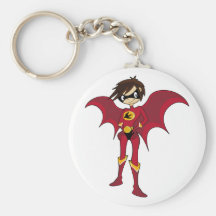 Super héroe con alas llaveros personalizados