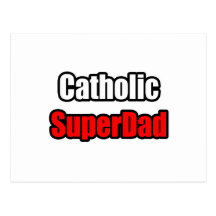 SuperDad católico Tarjeta Postal