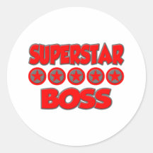 Superestrella Boss Etiqueta Redonda