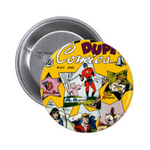Superhéroe del vintage cómico pin