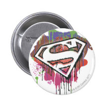 Superhombre - logotipo torcido de la inocencia pins