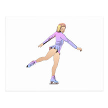 SUPERIOR chica del patinaje artístico Postal