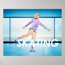 SUPERIOR chica del patinaje artístico Posters