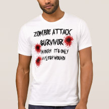 SUPERVIVIENTE DEL ATAQUE DEL ZOMBI CAMISETA