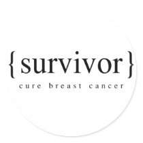 Superviviente del cáncer de pecho pegatinas