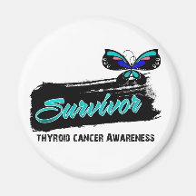 Superviviente del cáncer de tiroides de la maripos imanes para frigoríficos