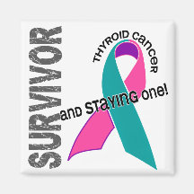 Superviviente del cáncer de tiroides imán de nevera