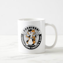 Superviviente del gato del cáncer de pulmón taza