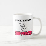 Superviviente negro de viernes taza de café
