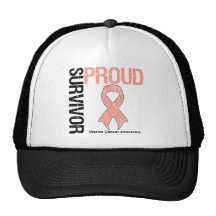 Superviviente orgulloso - cáncer uterino gorros bordados