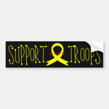Support Our Troops awareness ribbon バンパーステッカー