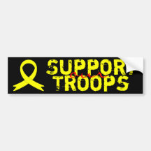 Support Our Troops awareness ribbon バンパーステッカー