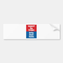 Support our troops: Bring them home Bumpersticker
