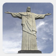 Suramérica, el Brasil, Río de Janeiro. Cristo Etiqueta
