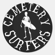 surferssticker etiqueta redonda