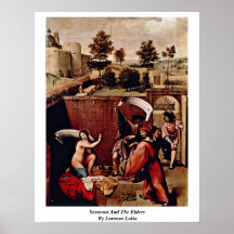 Susana y las ancianos de Lorenzo Lotto Poster