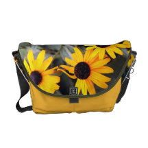 Susans observado negro amarillo florece el bolso d bolsas de mensajeria