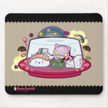 ¡Sushi de Kawaii atacado! Tapetes De Raton
